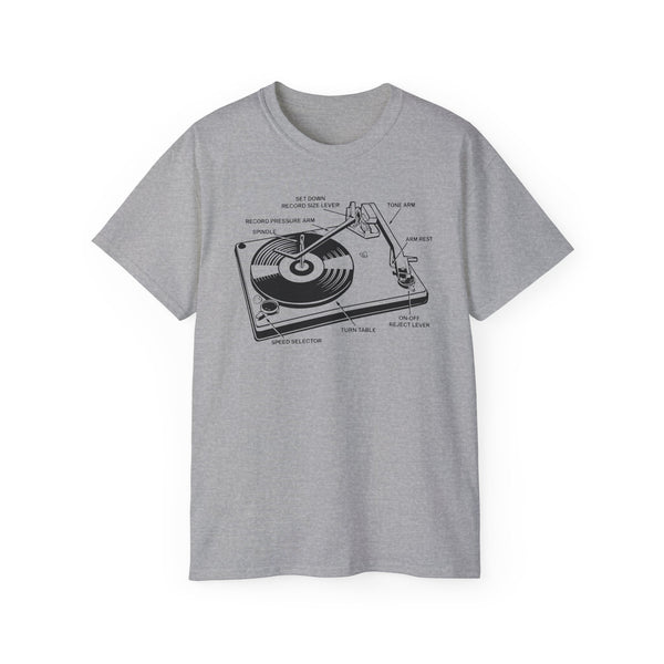 Vintage Record Player ヘビーウェイトTシャツ