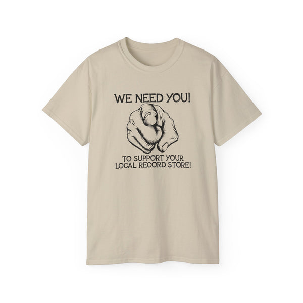 Support Your Local Record Store ヘビーウェイトTシャツ