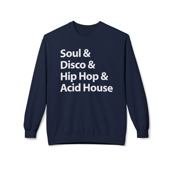 Soul Disco Hip Hop Acid House クルーネックトレーナー